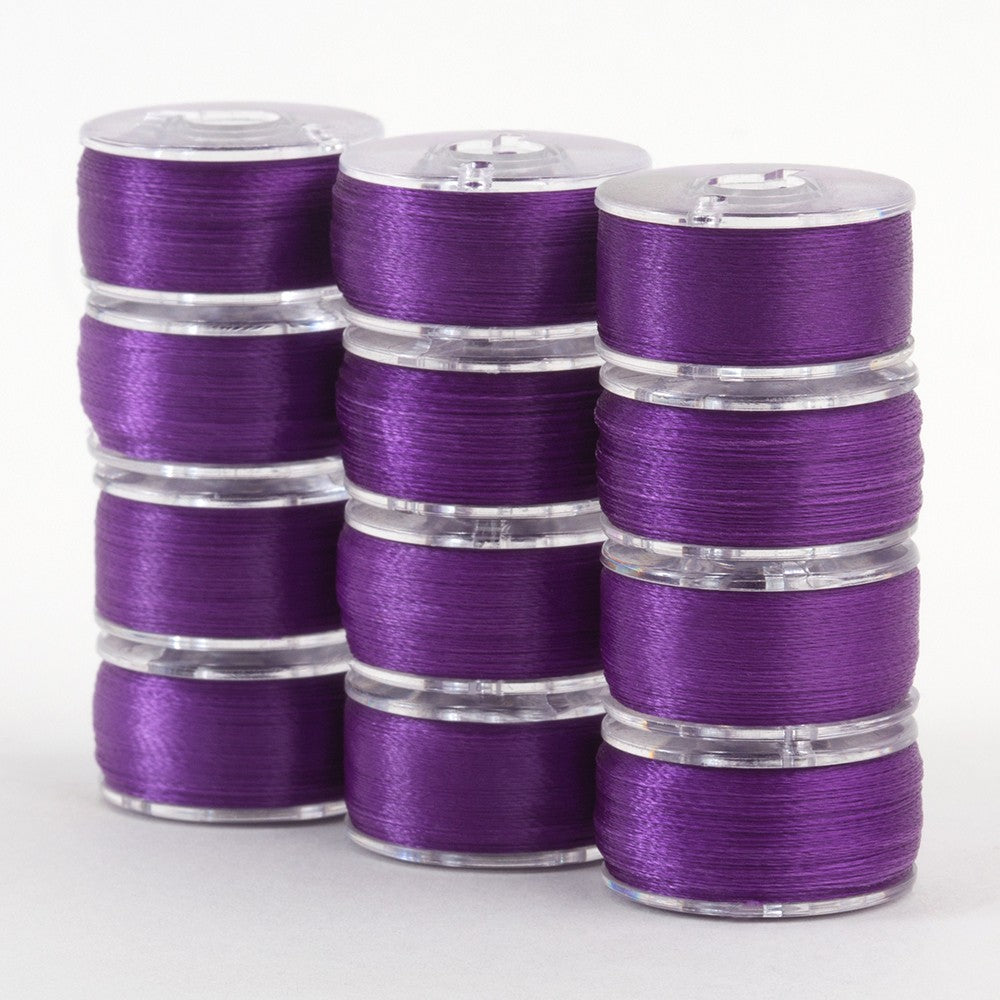 SuperBobs Polyester Bobbin 12pk Class 15 Dark Purple