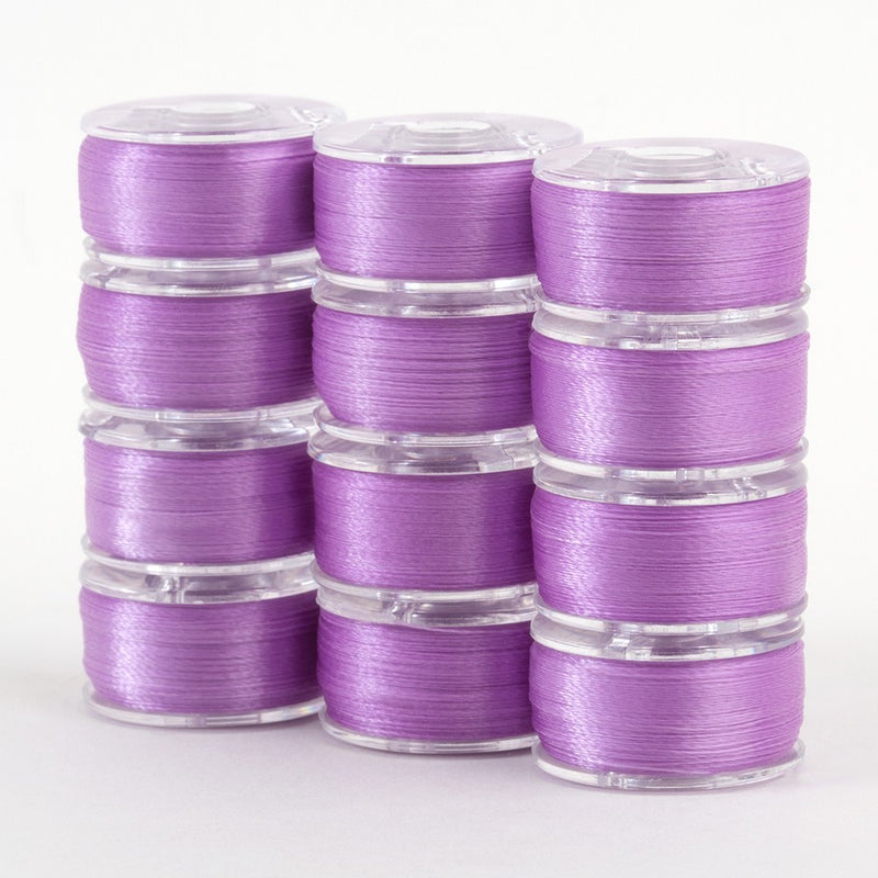 SuperBobs Polyester Bobbin 12pk Class 15 Light Purple