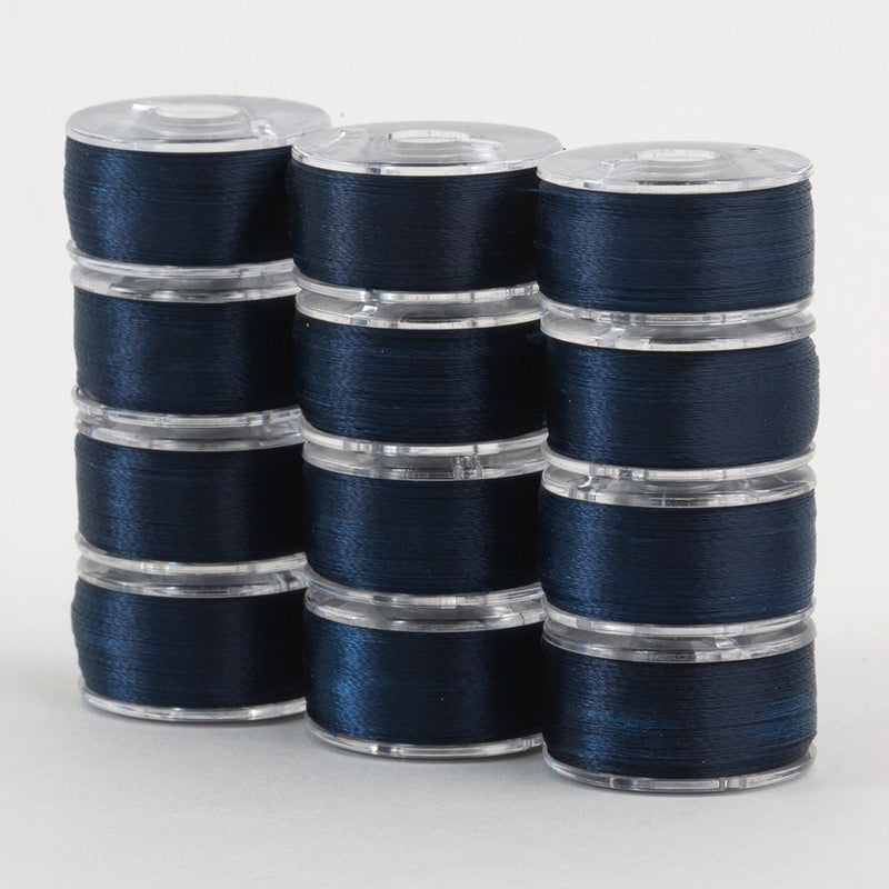 SuperBobs Polyester Bobbin 12pk Class 15 Dark Blue