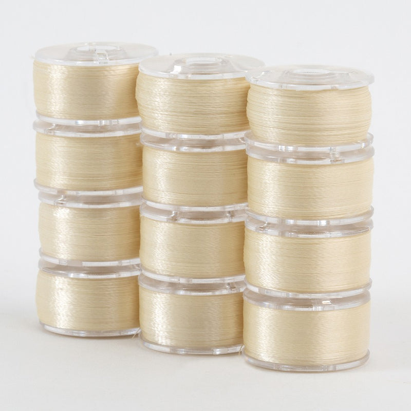 SuperBobs Polyester Bobbin 12pk Class 15 Cream