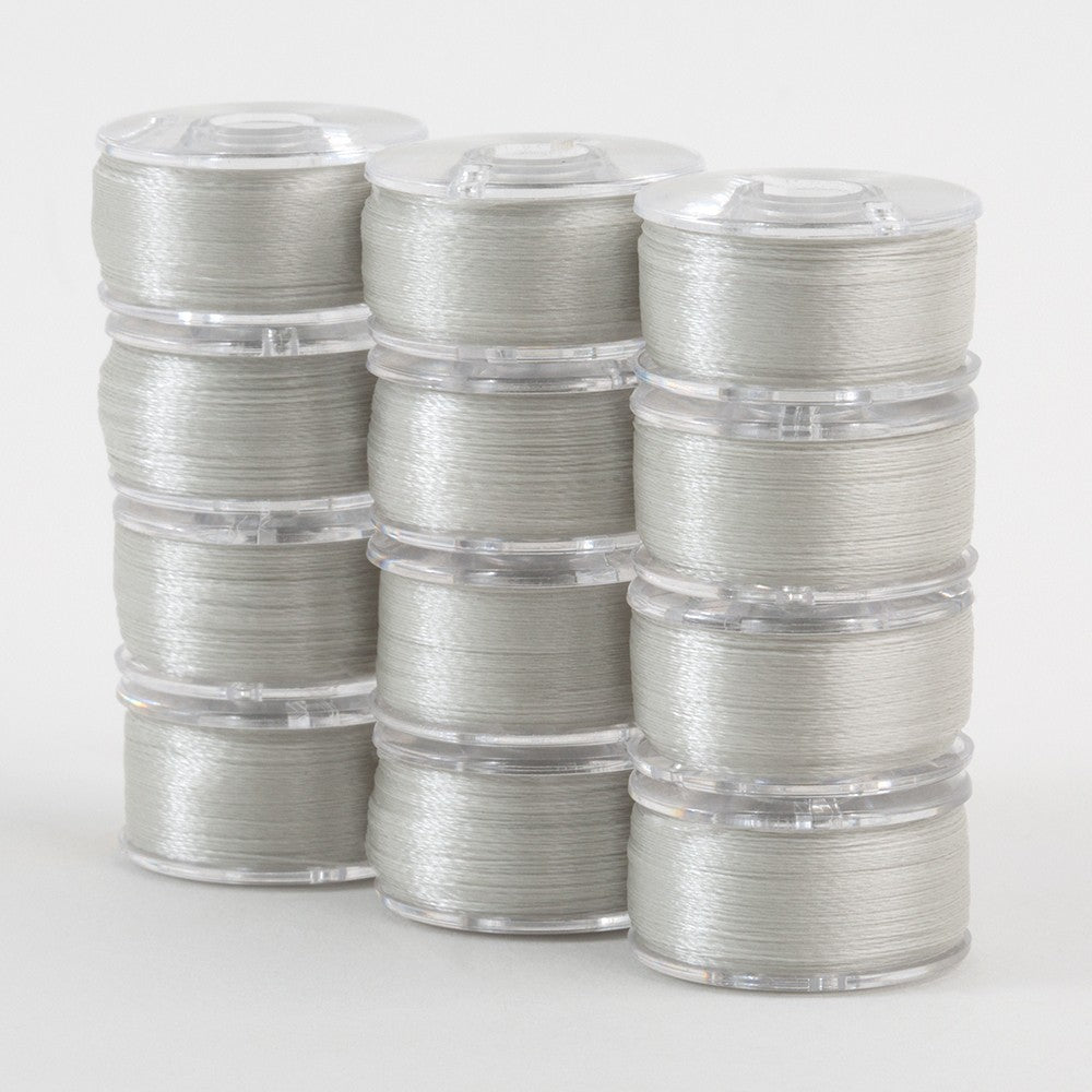 SuperBobs Polyester Bobbin 12pk Class 15 Silver