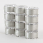 SuperBobs Polyester Bobbin 12pk Class 15 Silver