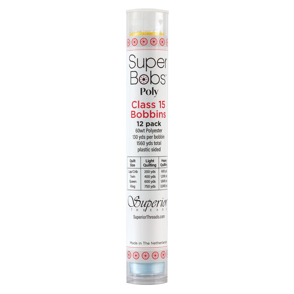 SuperBobs Polyester Bobbin 12pk Class 15 Rainbow