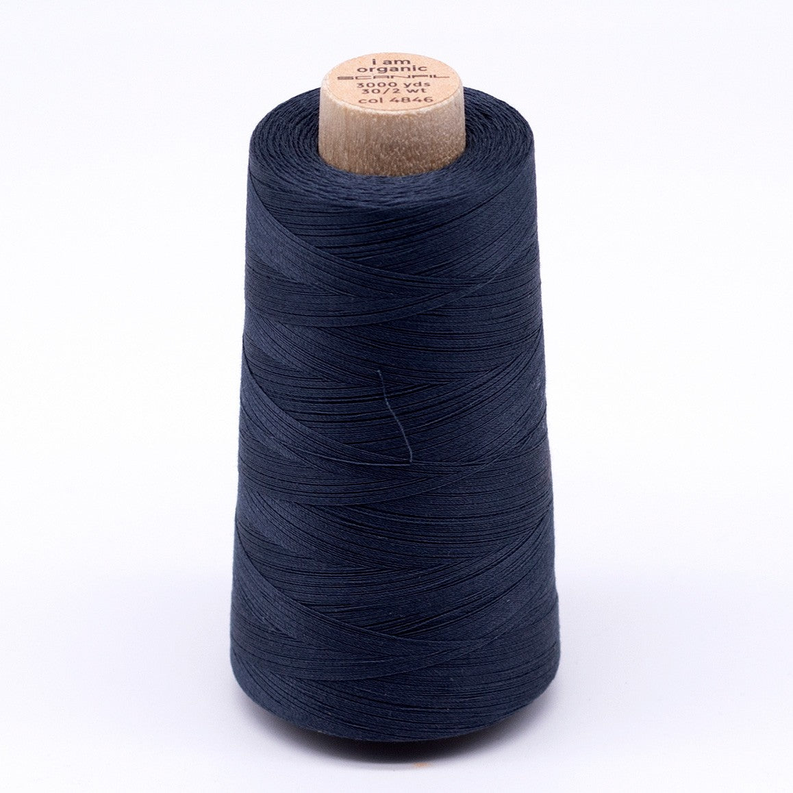 Scanfil Organic Cotton Thread 30wt Solid 3,000yd Midnight Navy