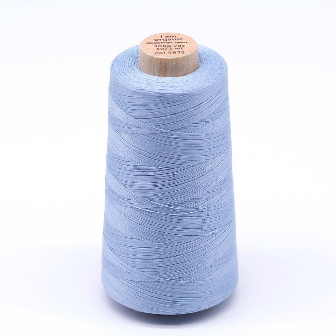 Scanfil Organic Cotton Thread 30wt Solid 3,000yd Baby Blue