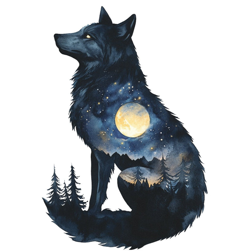 Double Exposure Woodland Animals Fabric Panel 4