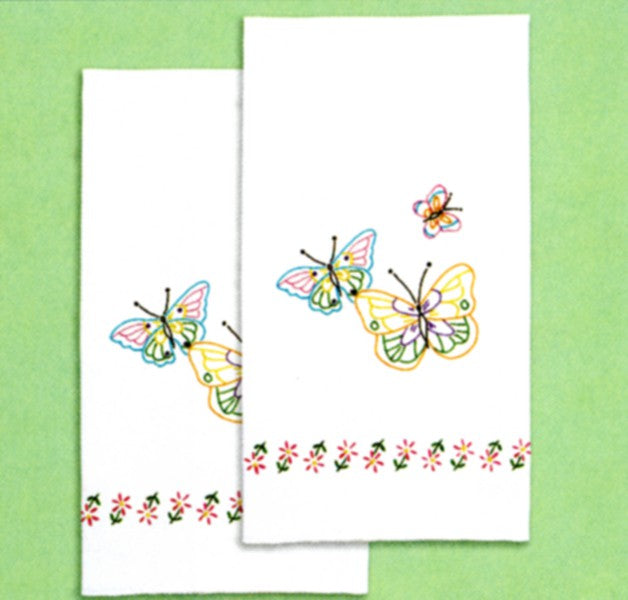 Fluttering Butterflies Hand Towels 17in x 28in