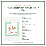 Product Specifications – Rooster Hand Towels 17in x 28in