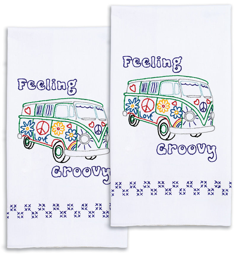Feeling Groovy Decorative Hand Towels