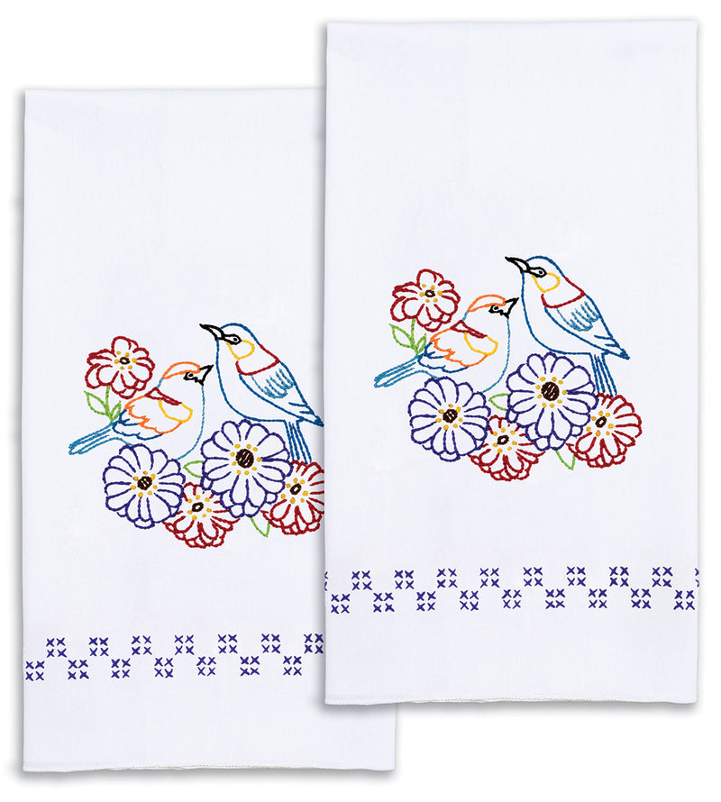 2 Birds Decorative Hand Towels