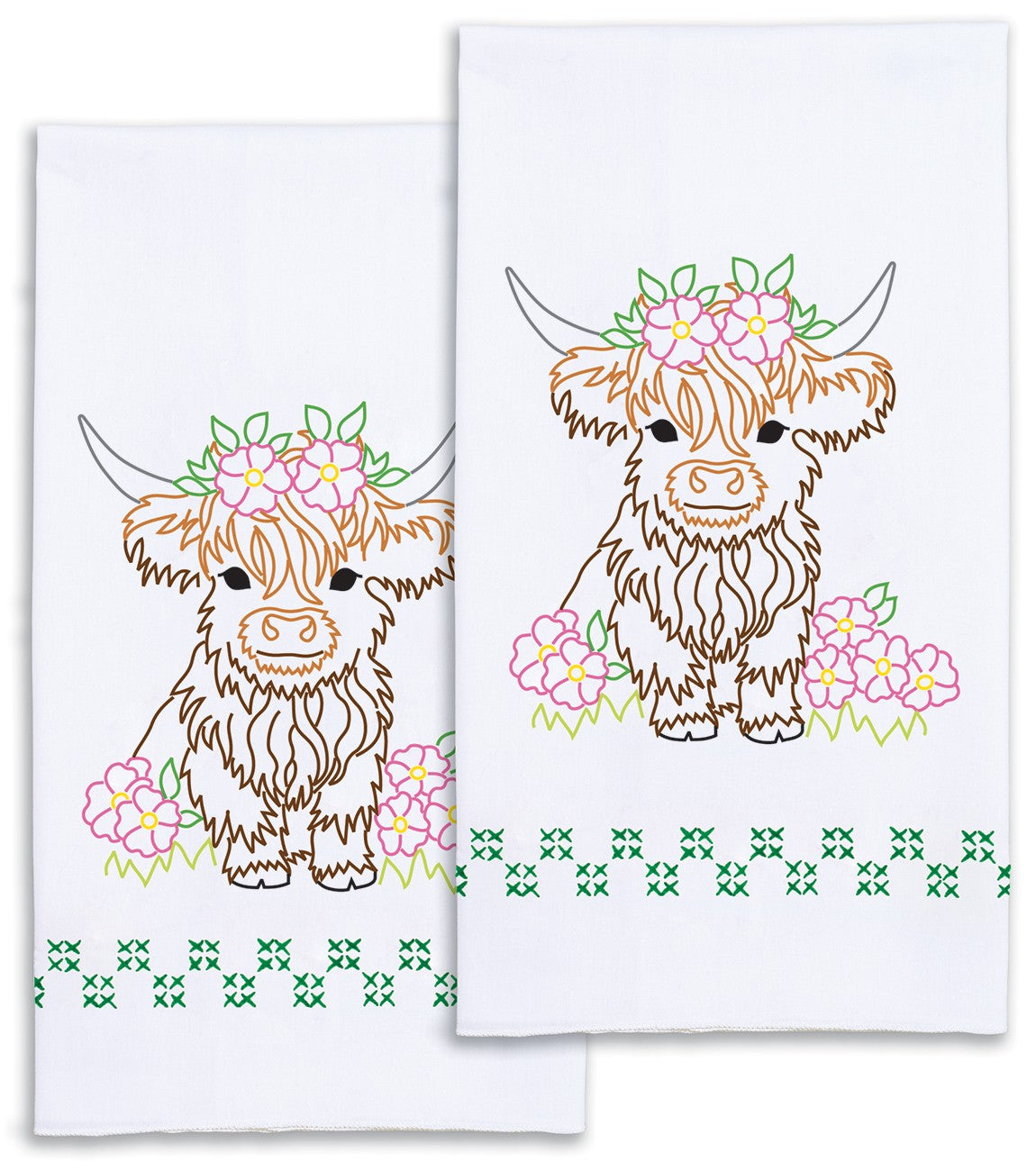 Baby Highland Cows Decorative Hand Towels