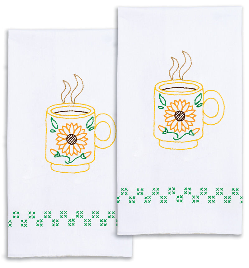 Sunflower Cup Decorative Hand Towels