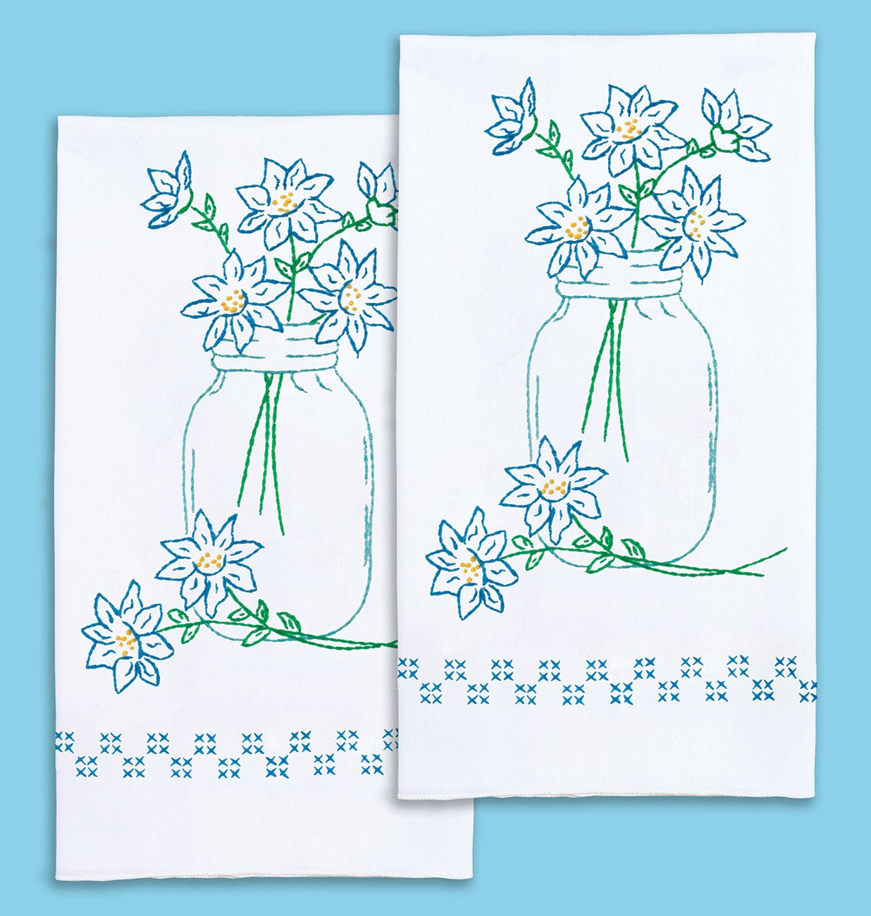 Fresh Cut Flowers Decorative Hand Towels