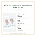 Product Specifications – Highland Cow Christmas Decorative Hand Towels