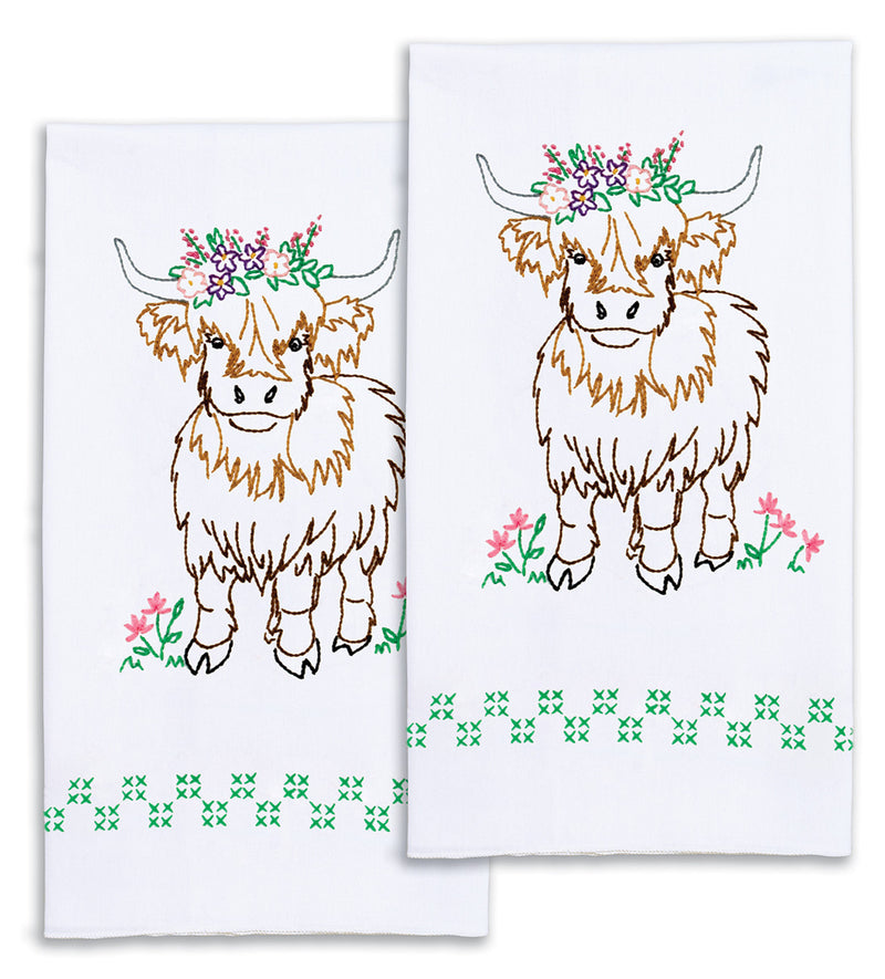 Highland Cow Decorative Hand Towels
