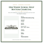 Product Specifications – 12in Windy Scroll Split Bottom Charcoal