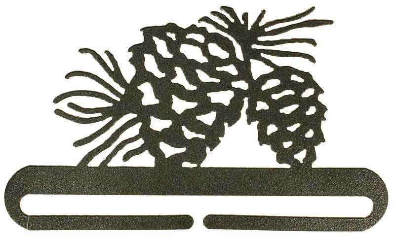 6in Split Bottom Holder Pine Cone Charcoal