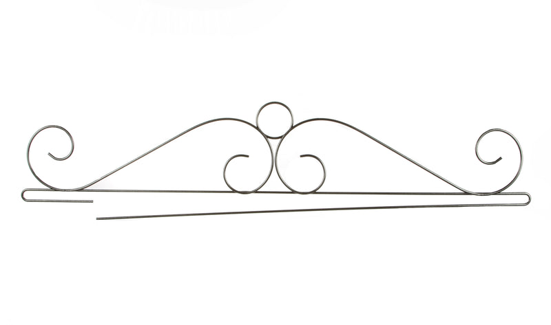 36 Inch Wire Scroll Split Bottom, Charcoal