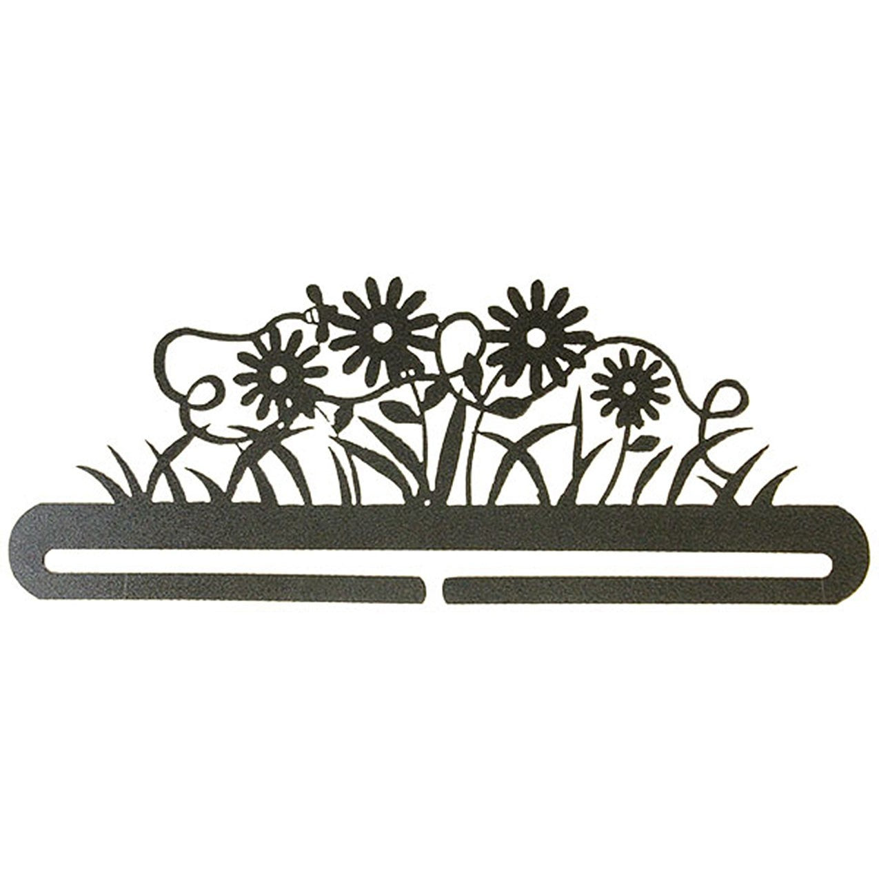 12in Daisy and Bee Split Bottom Charcoal