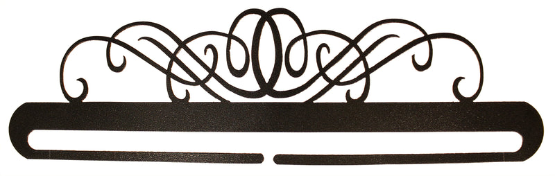 28in Windy Scroll Split Bottom Hanger Charcoal