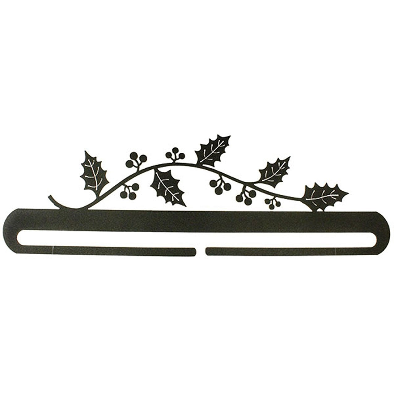 18in Holly n Berries Split Bottom Charcoal