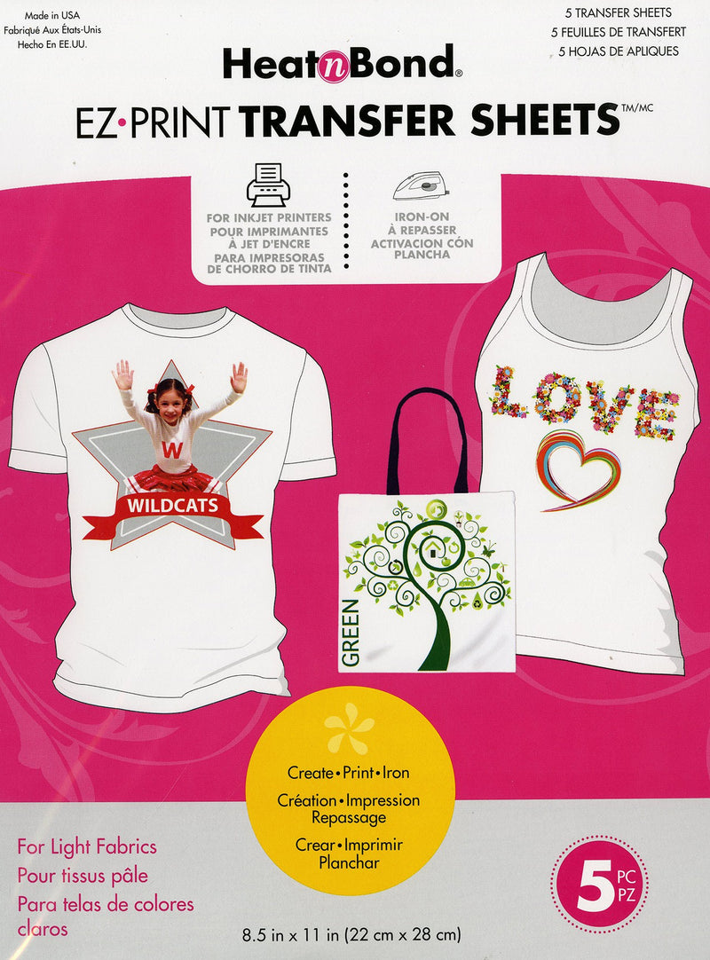 EZ Print Transfer Sheet Light 8-1/2in x 11in 5pk