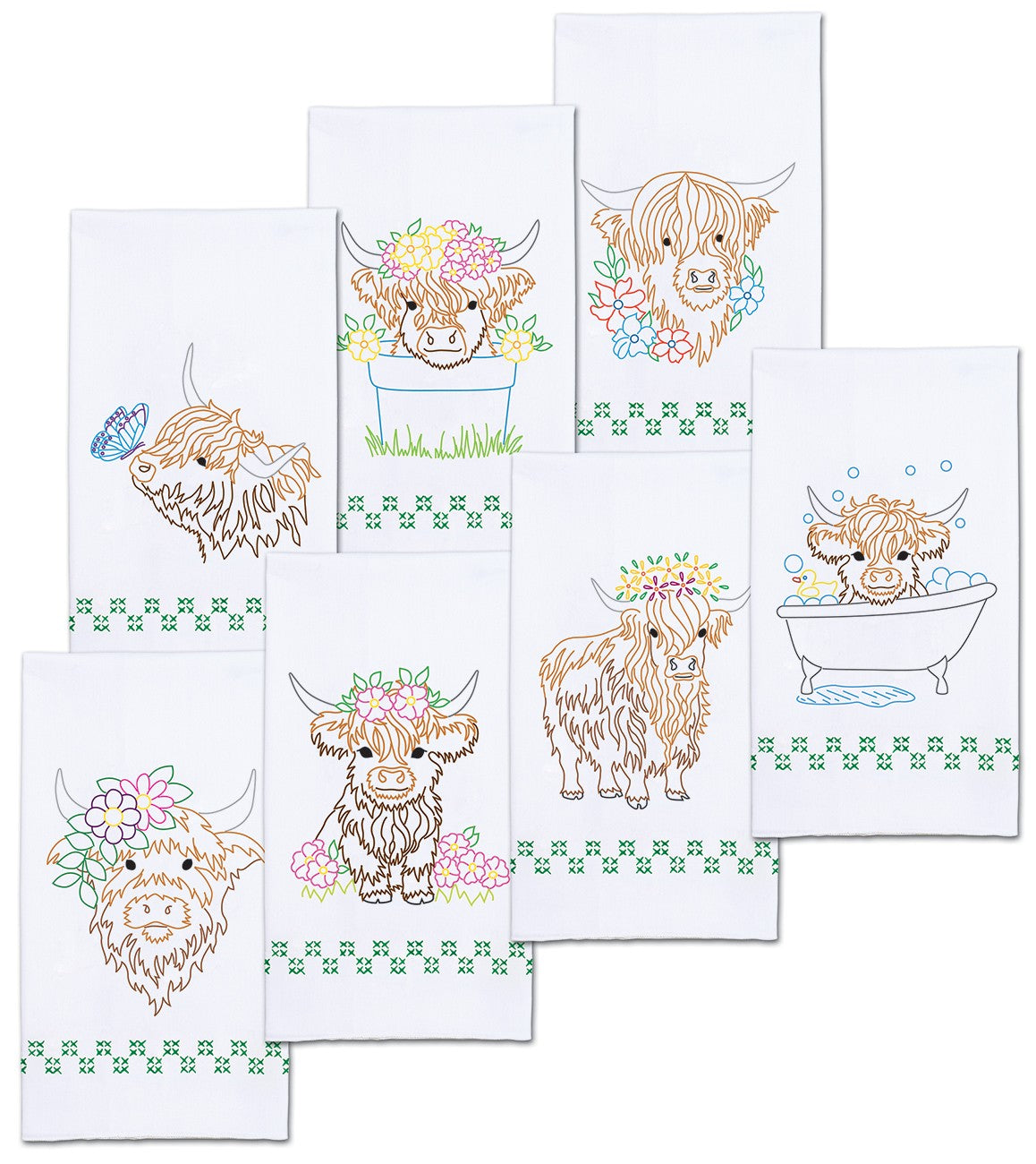 Highland Cows Decorative Hand Towel Set