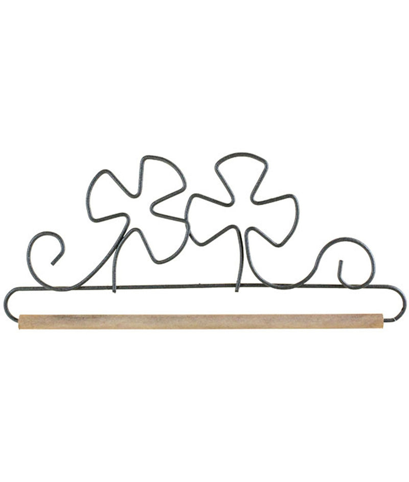 6in Shamrock Dowel Holder Gray