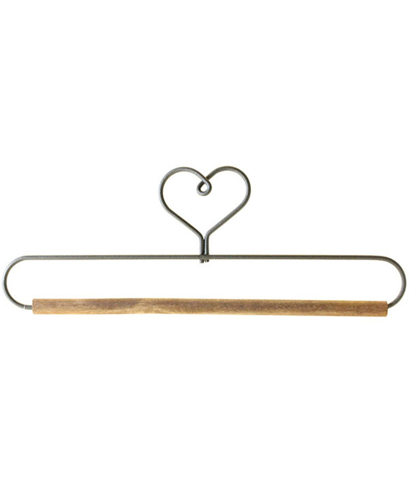 8in Heart Dowel Holder Gray