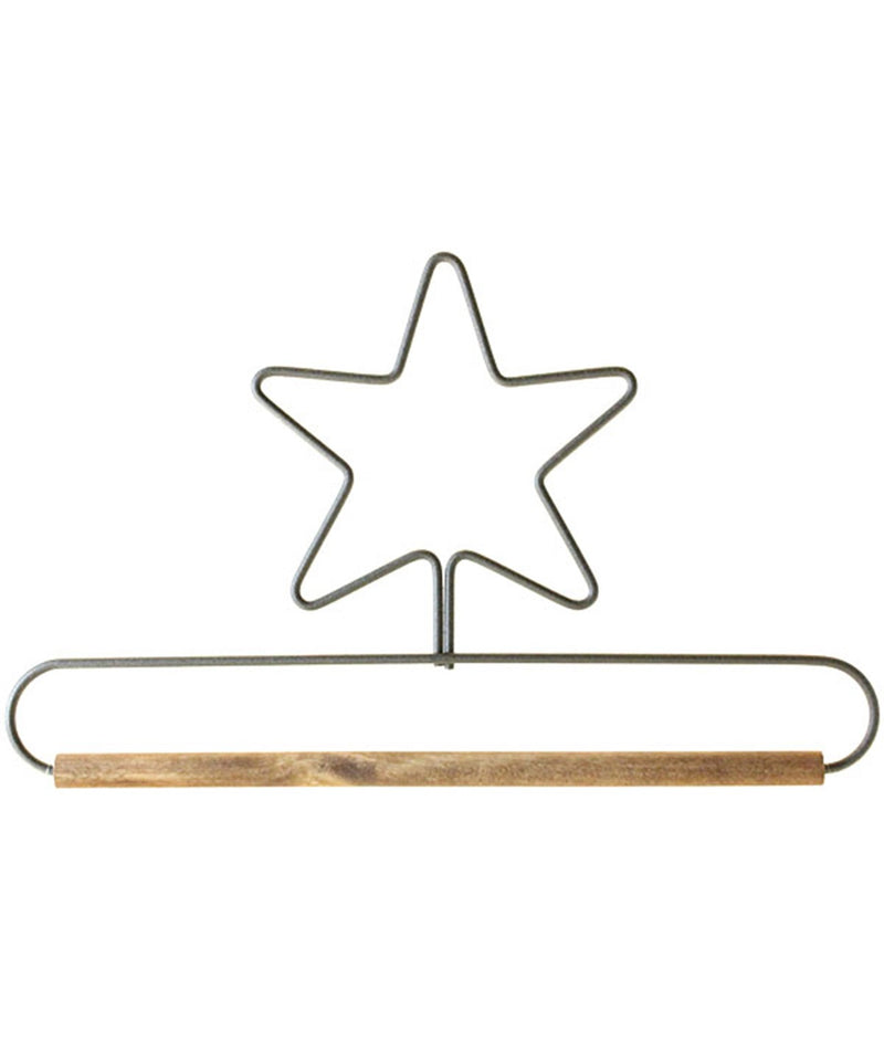 8in Star Dowel Holder Gray