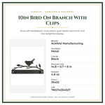 Product Specifications – 10in Bird On Branch With Clips