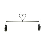 8in Heart Clip Holder Charcoal