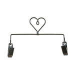 6in Heart Clip Holder Charcoal