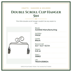 Product Specifications – Double Scroll Clip Hanger 5in