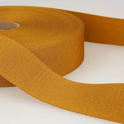 35mm Polyester Webbing in Mustard