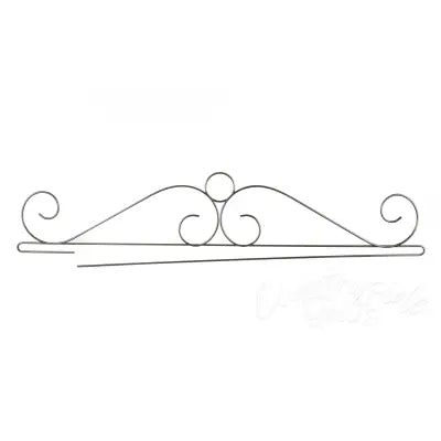 36 Inch Wire Scroll Split Bottom, Charcoal