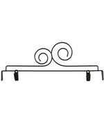 12in Double Scroll With Clips Gray