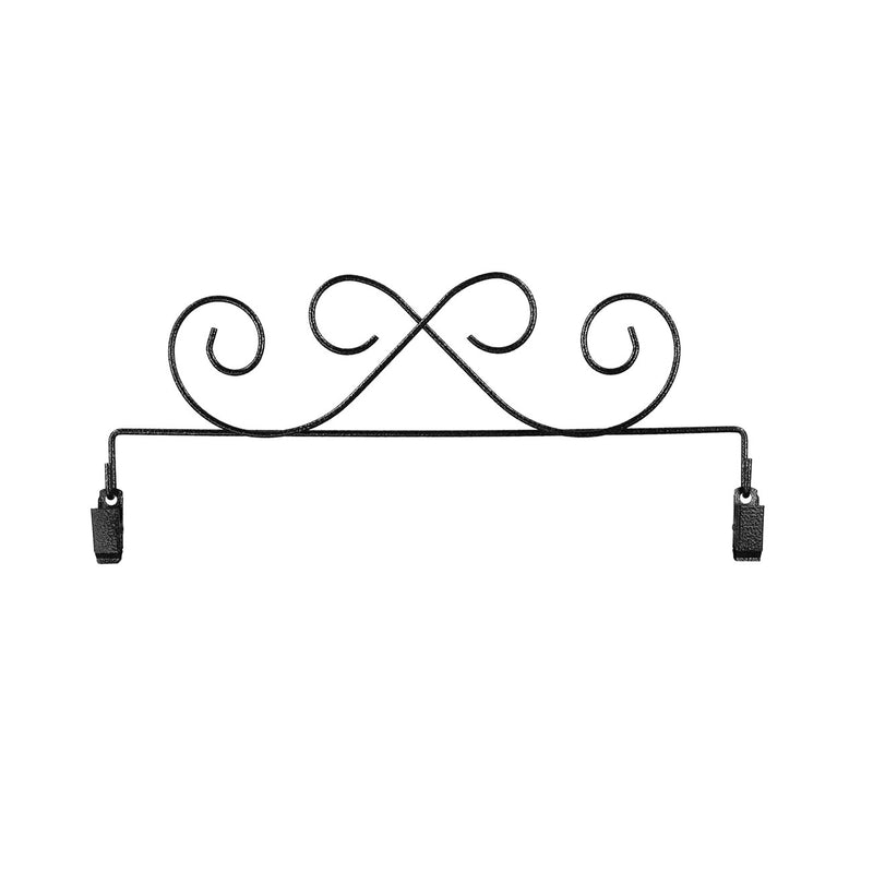 Scroll With Clips Charcoal 12in