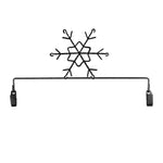 Snowflakes With Clips Charcoal 8in