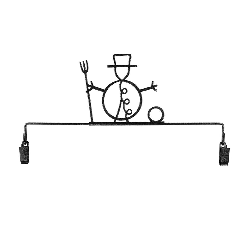 Snowman With Clips Charcoal 12in