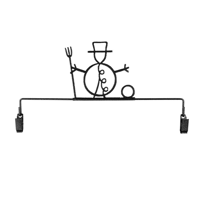 Snowman With Clips Charcoal 8in