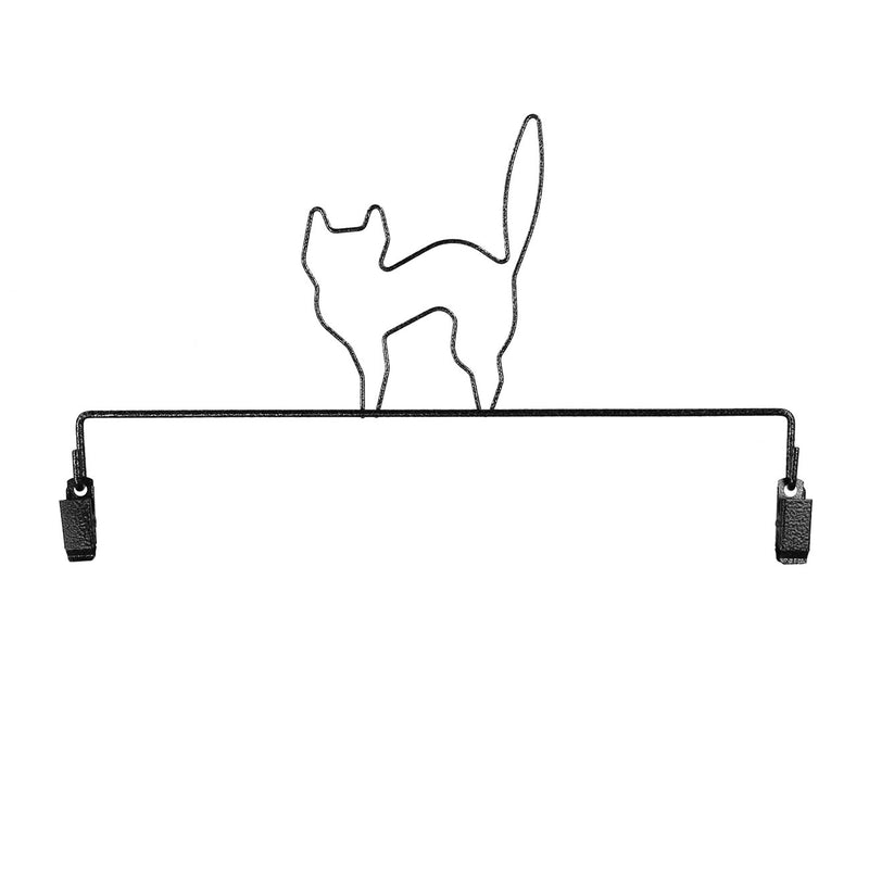 Black Cat With Clips Charcoal 12in