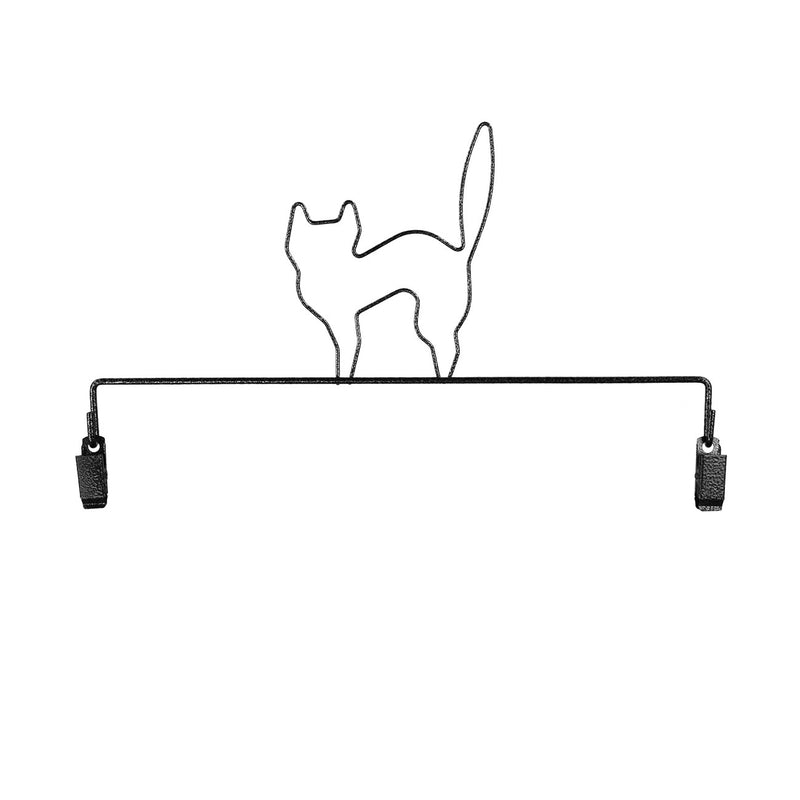 Black Cat With Clips Charcoal 8in