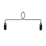Single Leaf With Clips Charcoal 8in