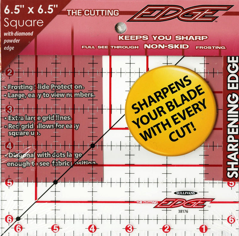 The Cutting Edge Sharpening Edge Ruler 6-1/2in Square