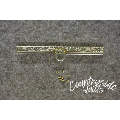 4.5in Embossed Yellow Gold Wallet Clasp