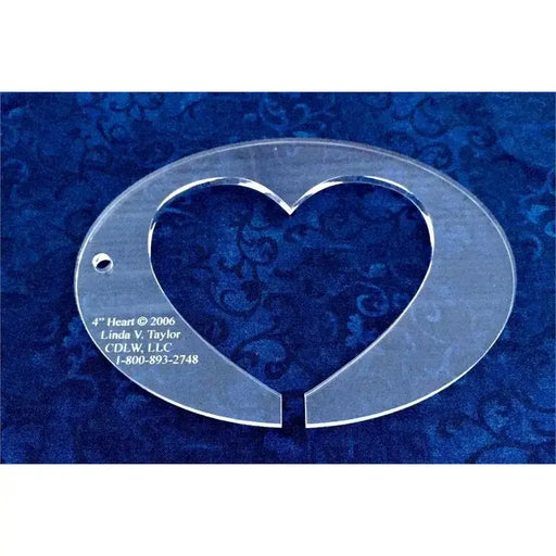 4’’ Heart in 6 3/4’’ Oval Template TMP-306
