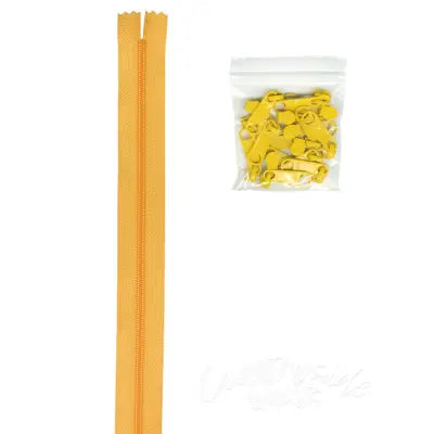 4 yards of 16mm #4.5 Zipper Chain and 16 Ex-Large Buttercup