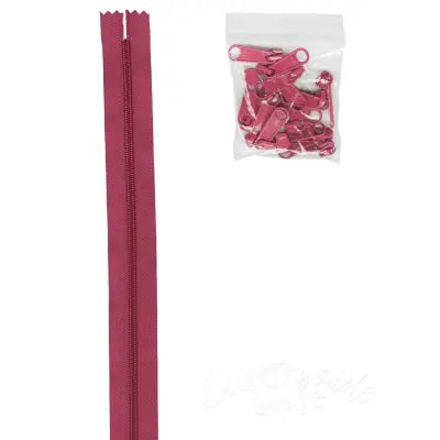 4 yards of 16mm #4.5 Zipper Chain and 16 Ex-Large Crazy Plum