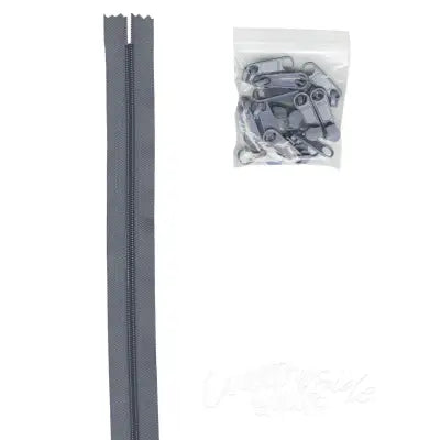 4 yards of 16mm #4.5 Zipper Chain and 16 Ex-Large Gunmetal